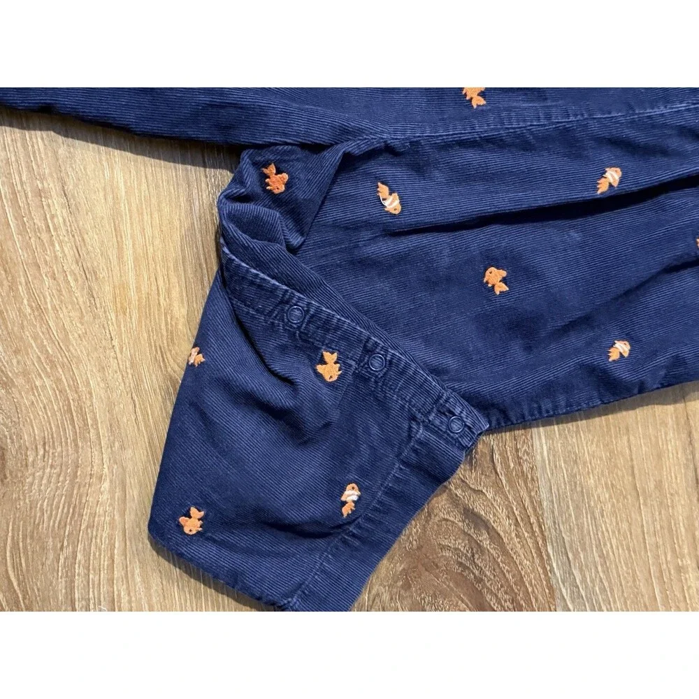 Vintage HTF Gymboree 2004 Corduroy My Pet Goldfish Fish Overall Romper 12-18 Mon